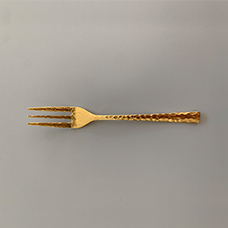 P Gold Cake Fork by Wasabi Cutlery